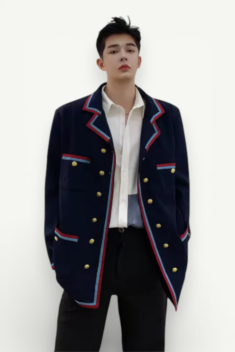 Contrast Korean Casual Blazer