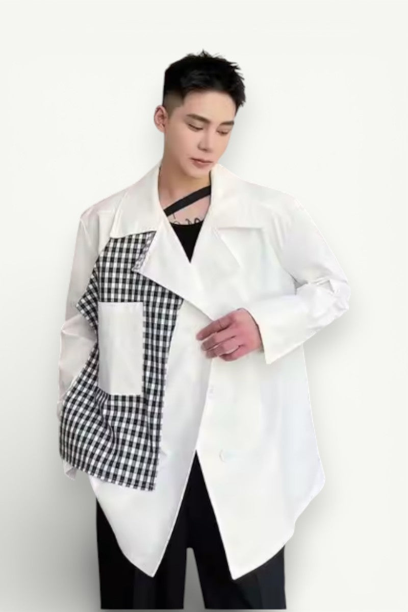 Plaid Patchwork Elegant Blazer