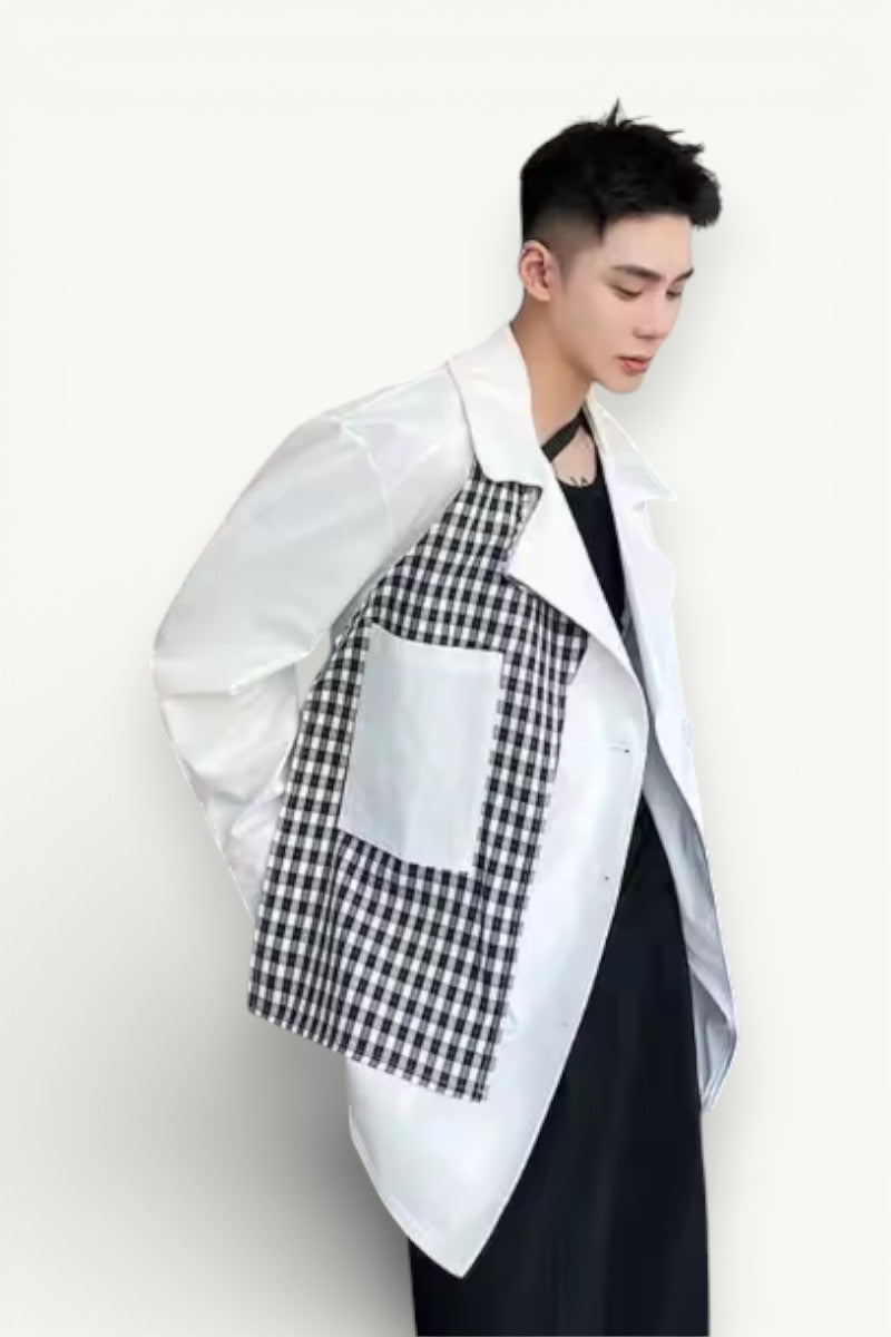 Plaid Patchwork Elegant Blazer