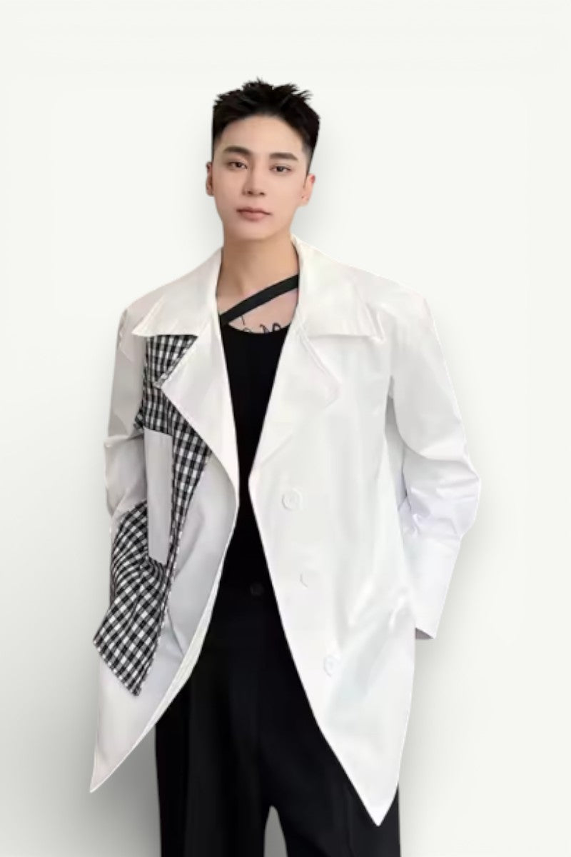 Plaid Patchwork Elegant Blazer