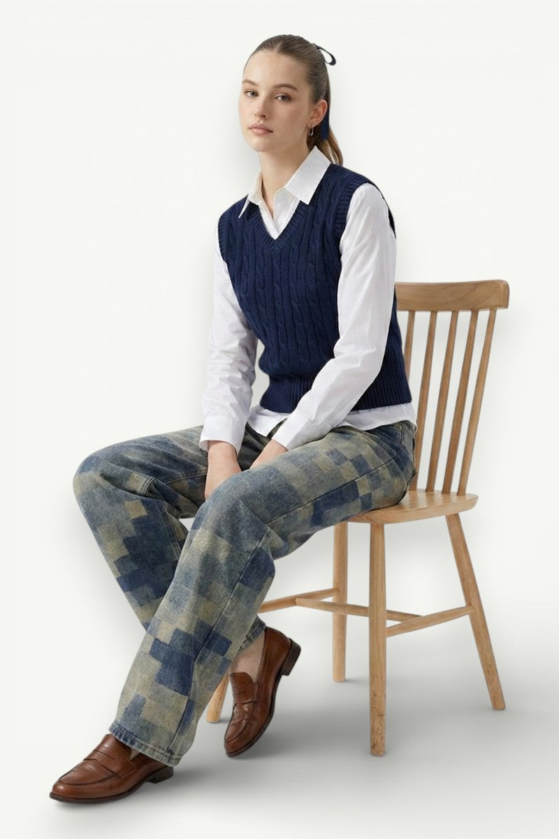 Mosaic Loose Straight Jeans