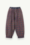 Plaid Harem Denim Pants