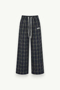 Plaid Wide-Leg Trousers