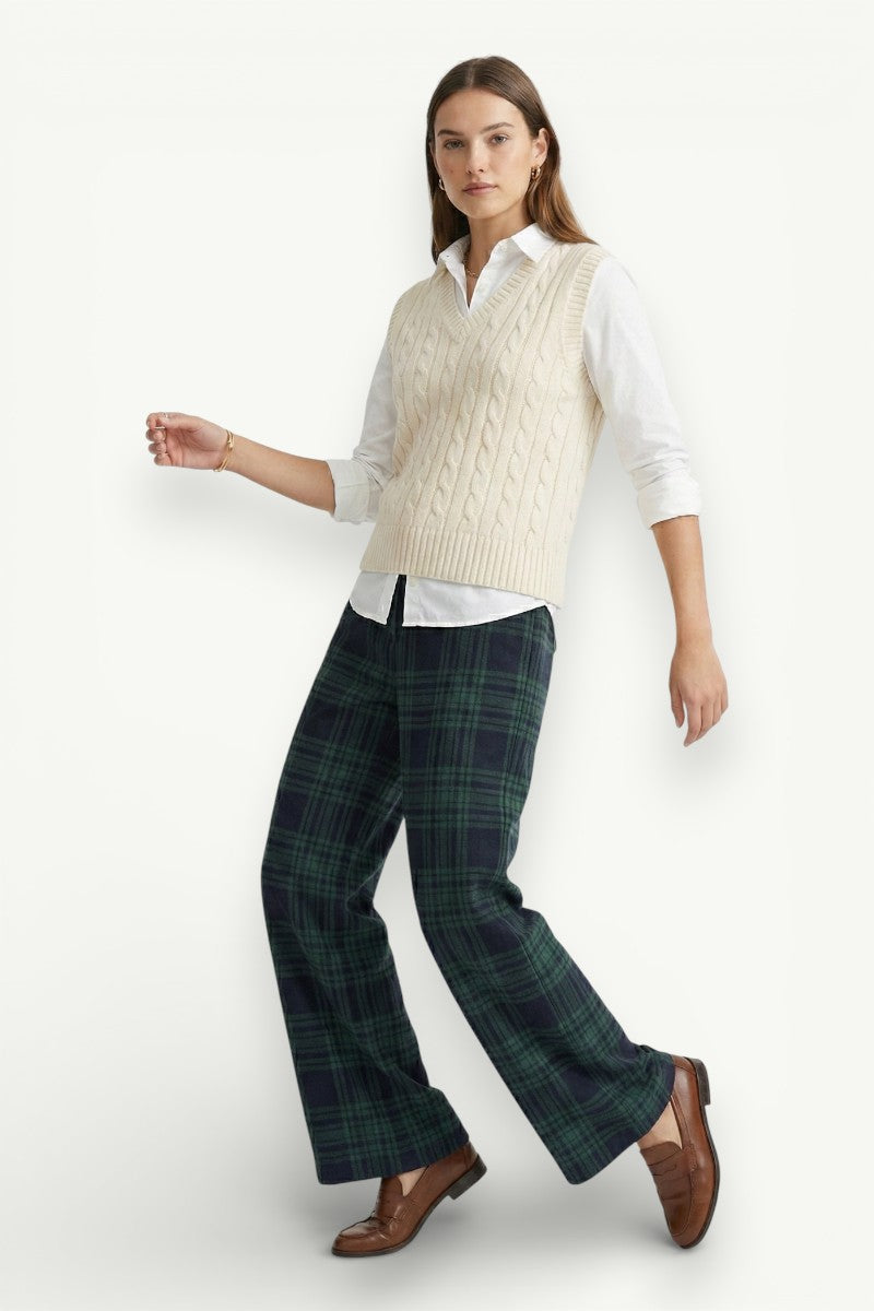 Oversized Plaid Lounge Pants