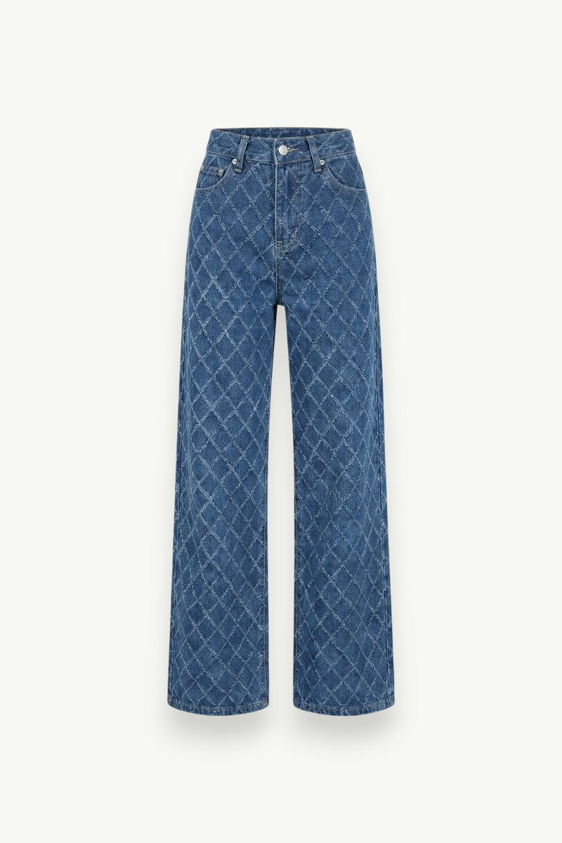 Diamond Wide-Leg Jeans