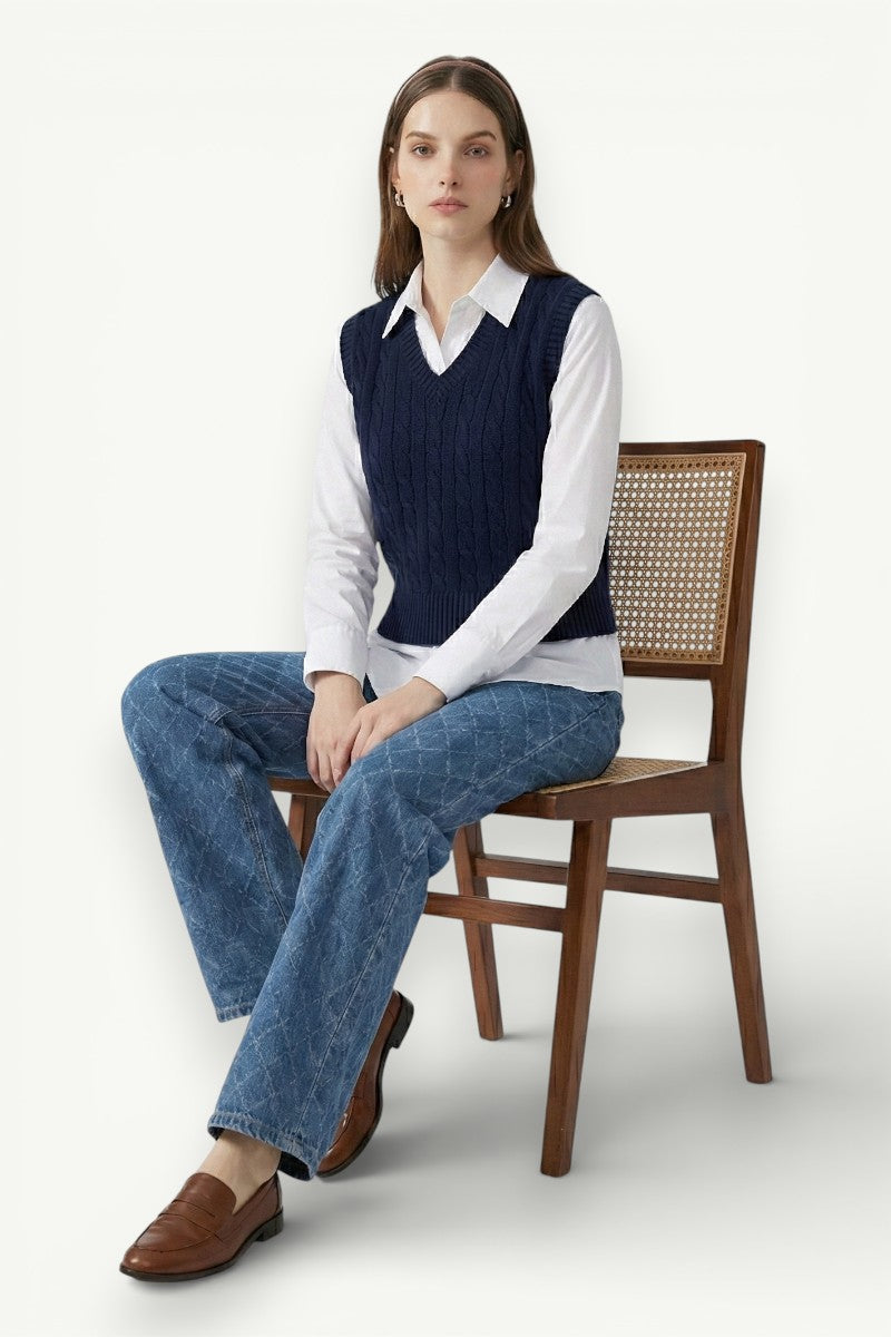 Diamond Wide-Leg Jeans