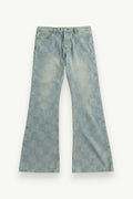 Patchwork Micro-Flared Jeans