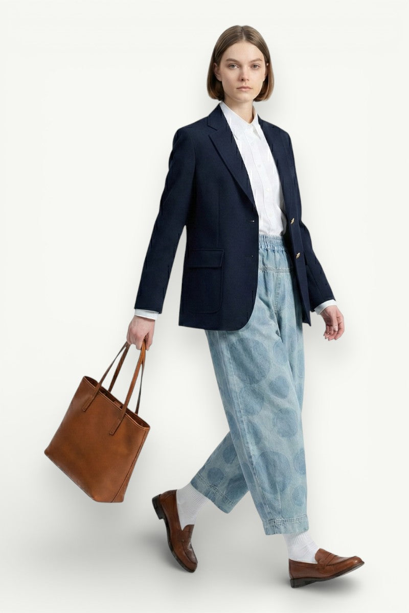 Printed Cotton Radish Jeans