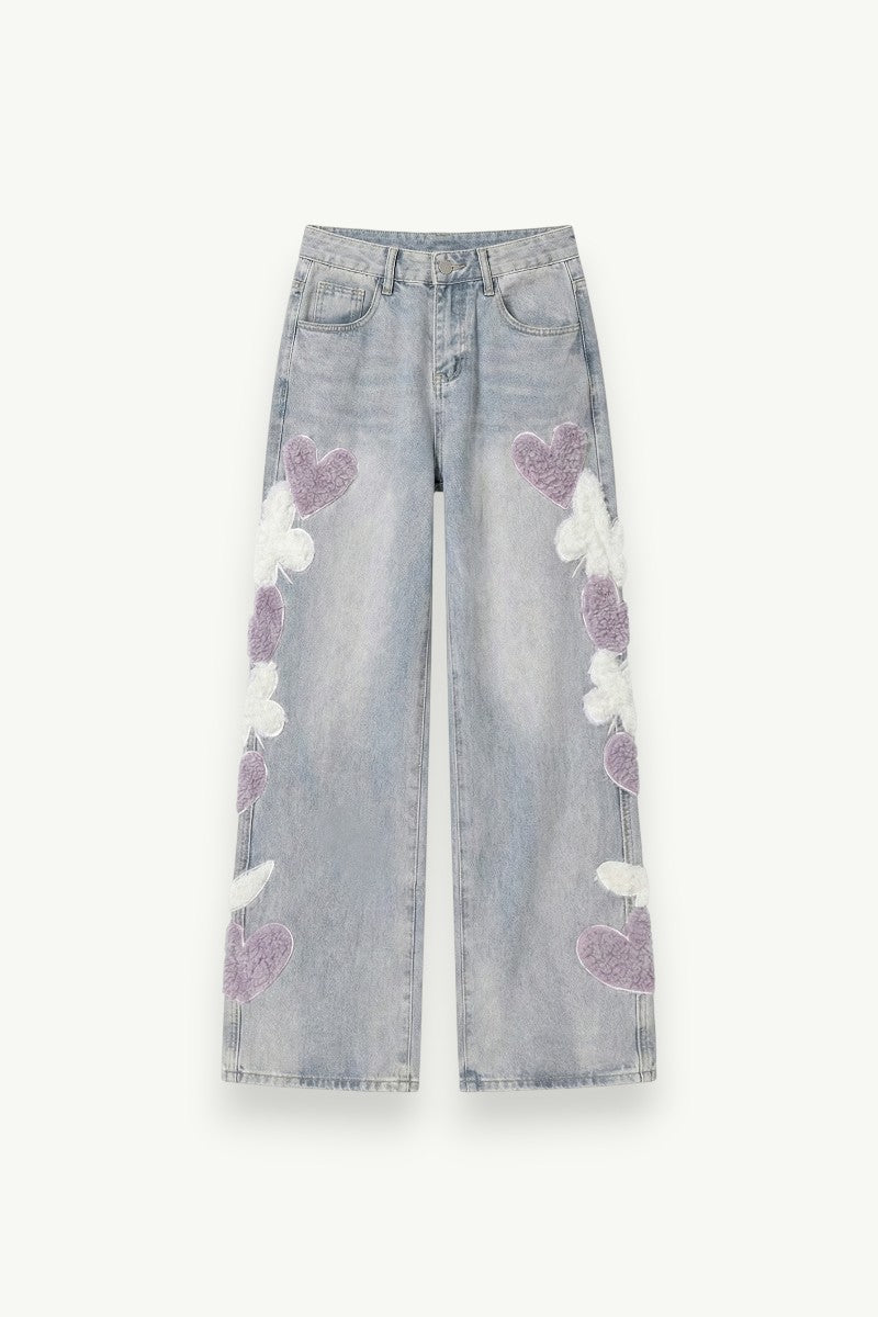 Embroidered Baggy Jeans