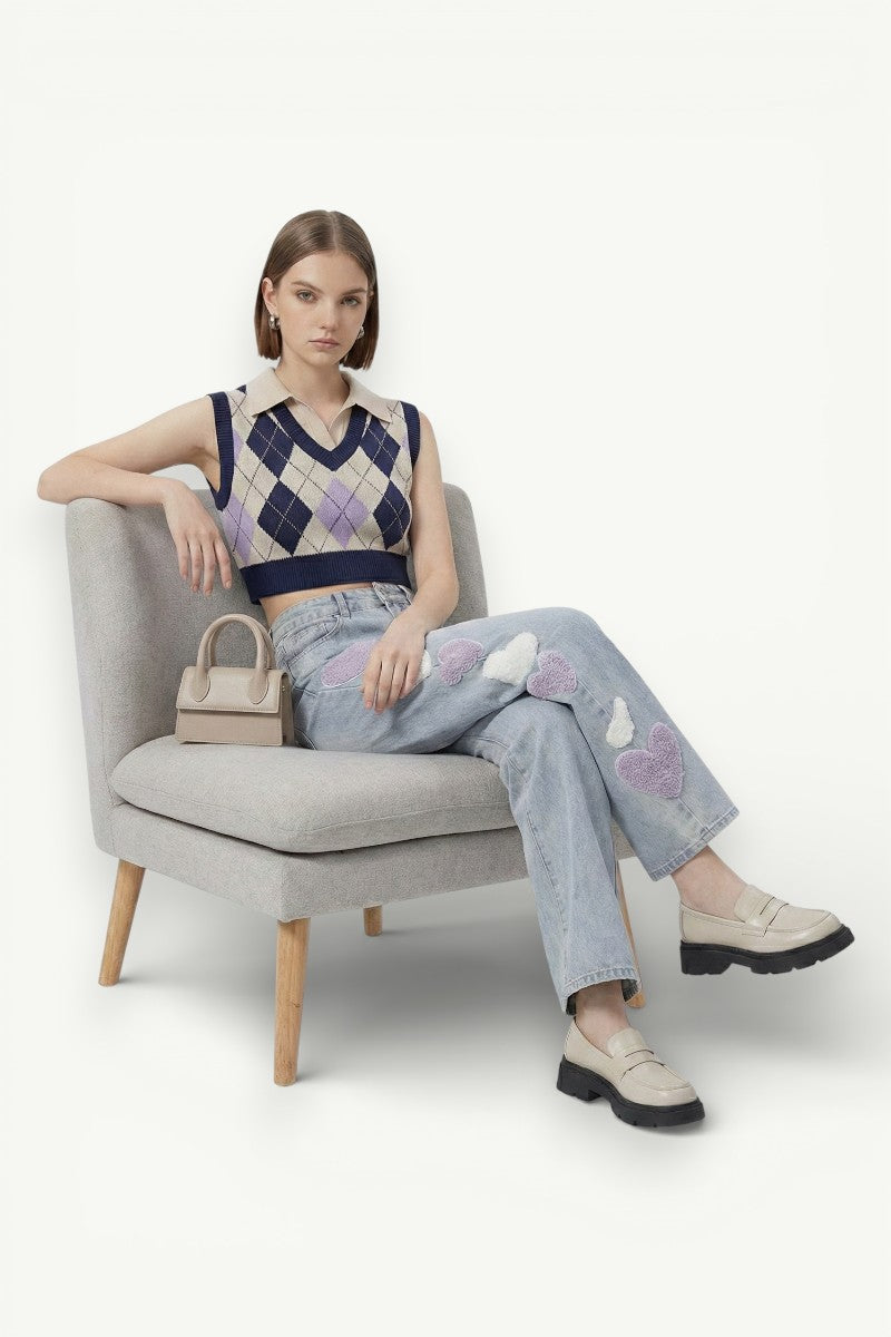 Embroidered Baggy Jeans