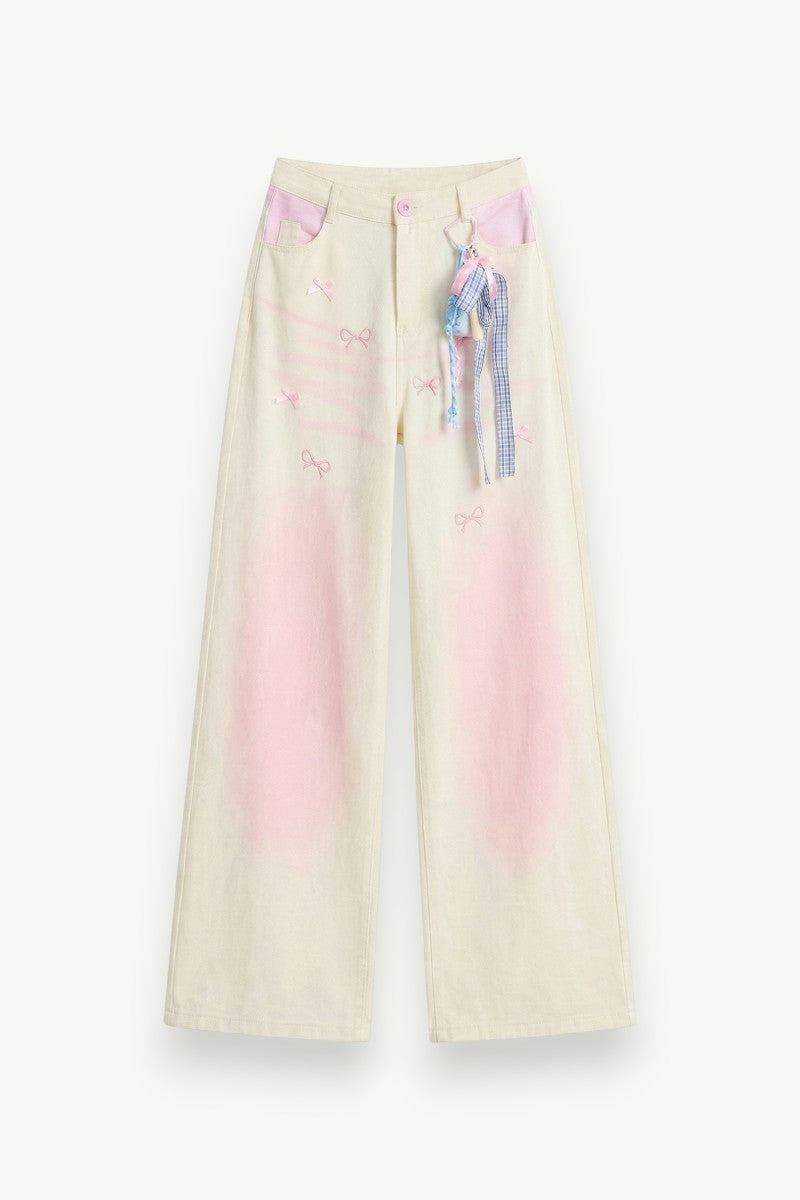 Art Print Baggy Cargo Jeans