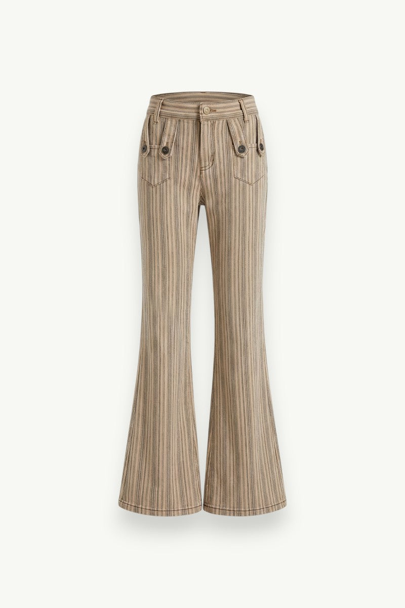 Striped Vintage Denim Pants