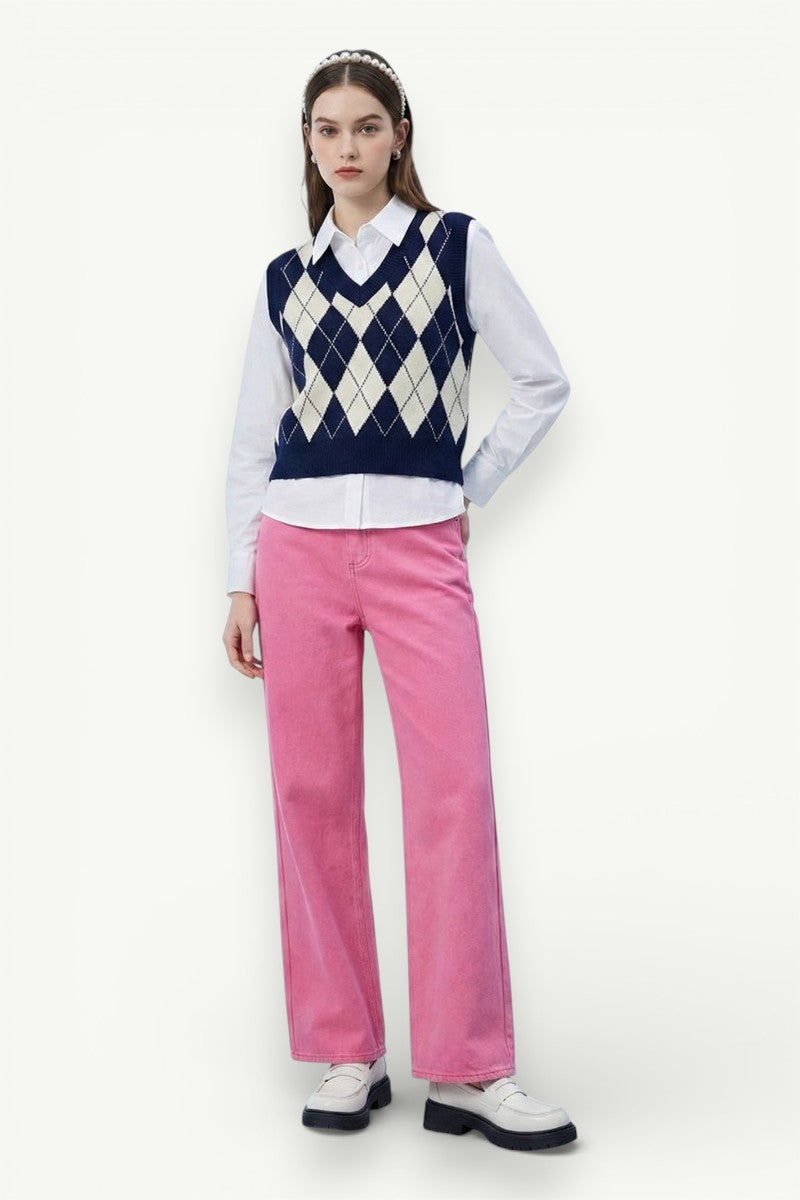 High-Waist Straight Jeans