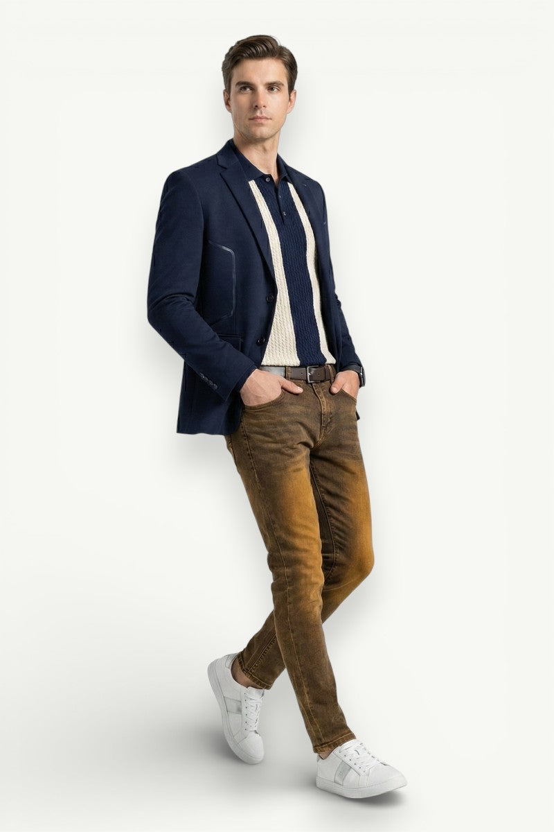 Straight-Fit Stretch Jeans