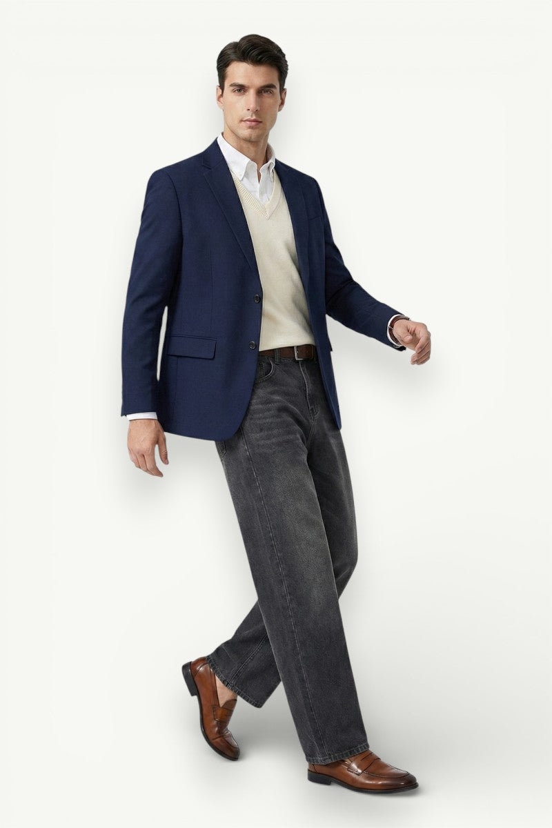 Retro Wide-Leg Denim Jeans