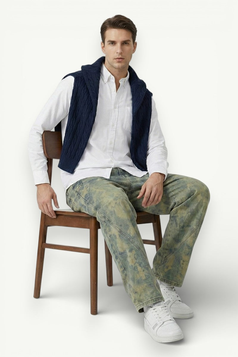 Yellow Camo Baggy Jeans