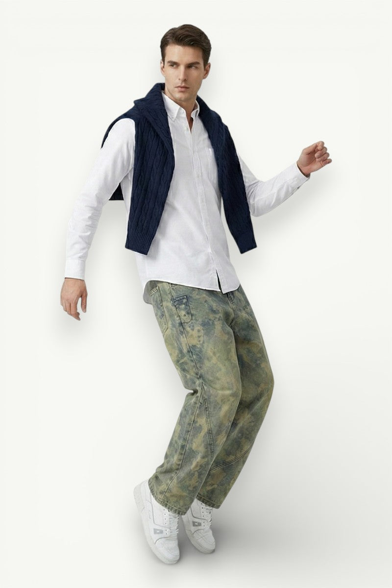 Yellow Camo Baggy Jeans