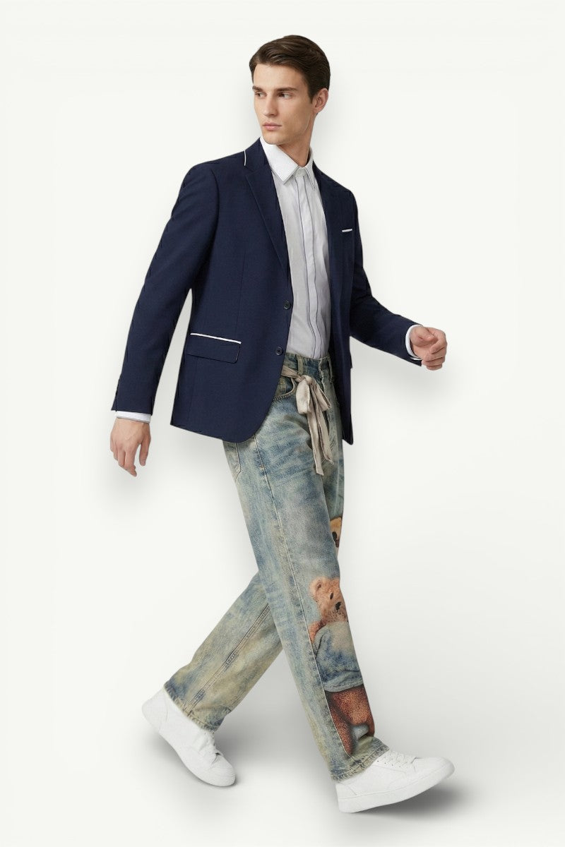 Neon Painted Baggy Jeans