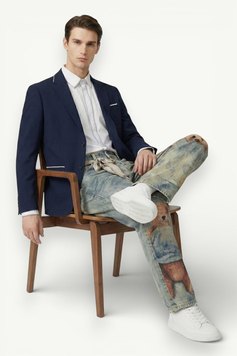 Neon Painted Baggy Jeans