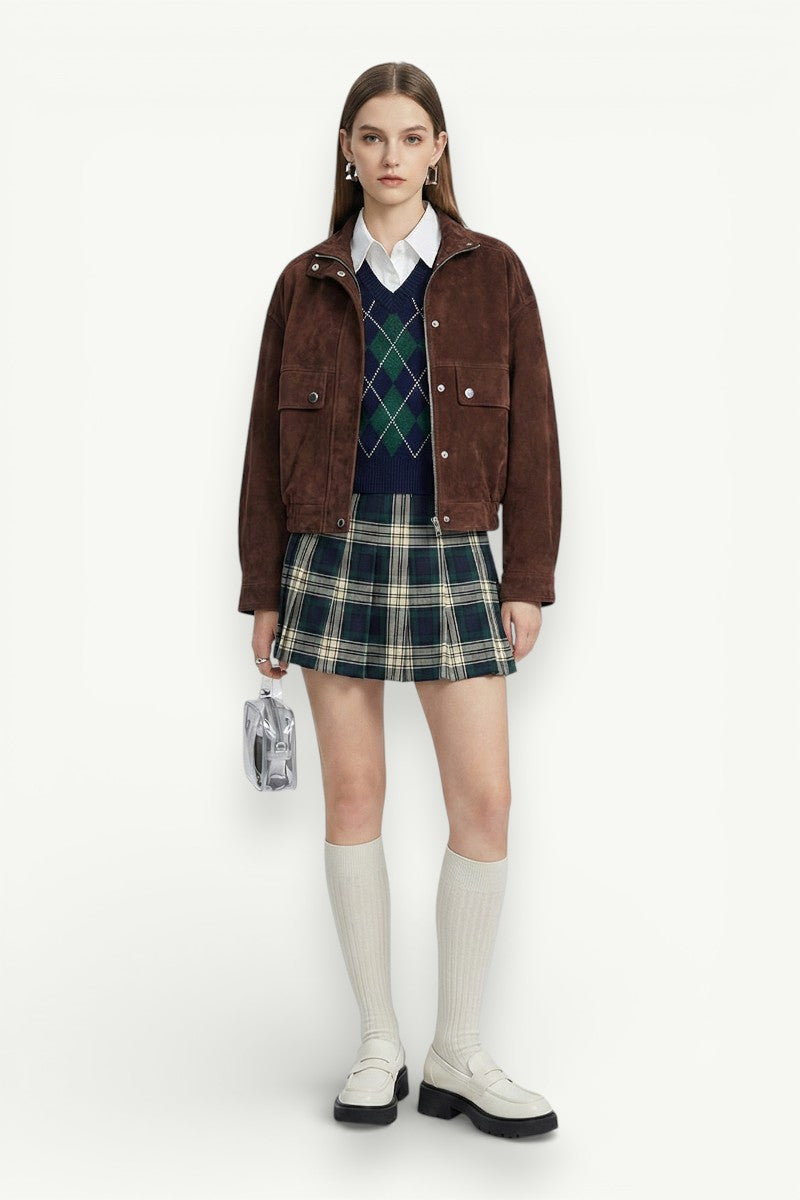 Street-Chic Pocketed Autumn Jacket