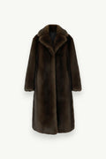 European-Style Long Faux Fur Coat
