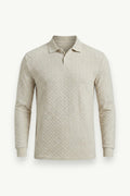 Knit Long-Sleeve Polo Shirt