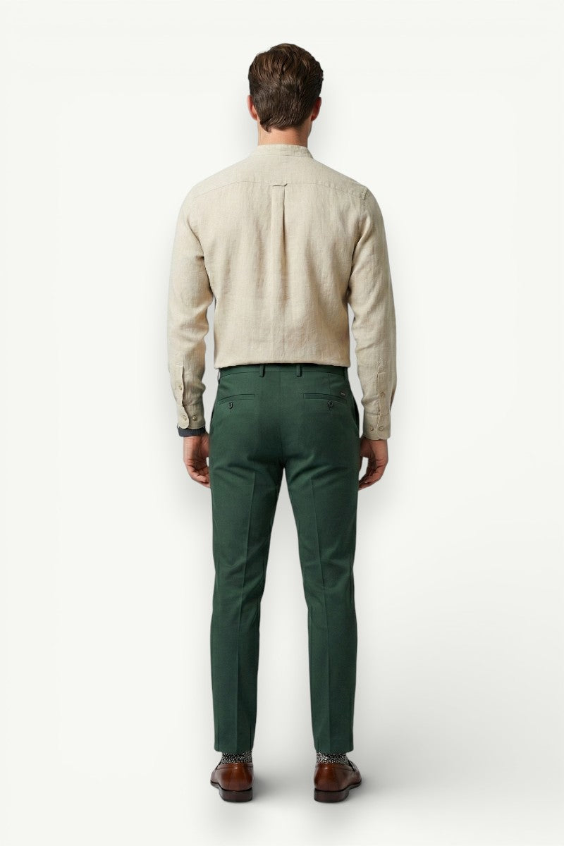 Cotton Linen Henley Shirt