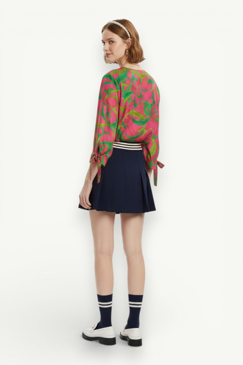 Vintage Loose V-Neck Casual Blouse