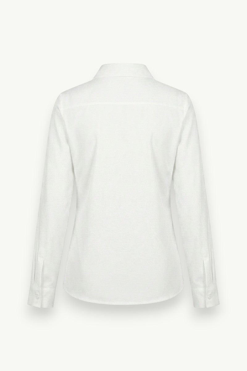 Preppy Pleated Bow Blouse