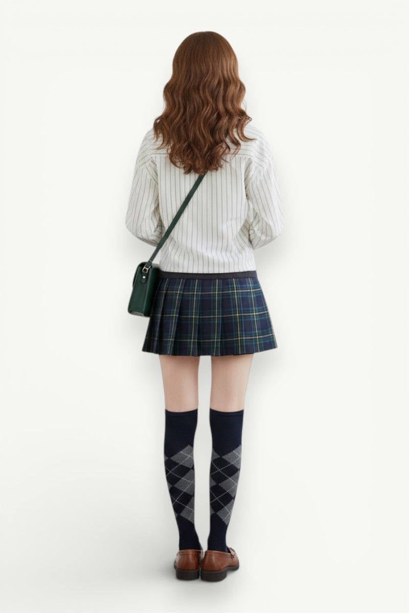 Boyfriend-Style Striped Tie Shirt