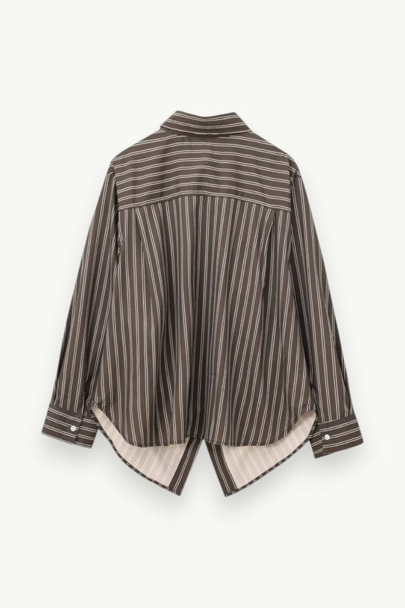 Relaxed Stripe Longline Street Shirt