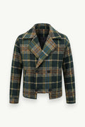Y2K Plaid Short Windbreaker Jacket