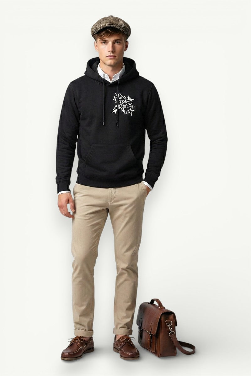 Printed Tour-Style Fleece Hoodie