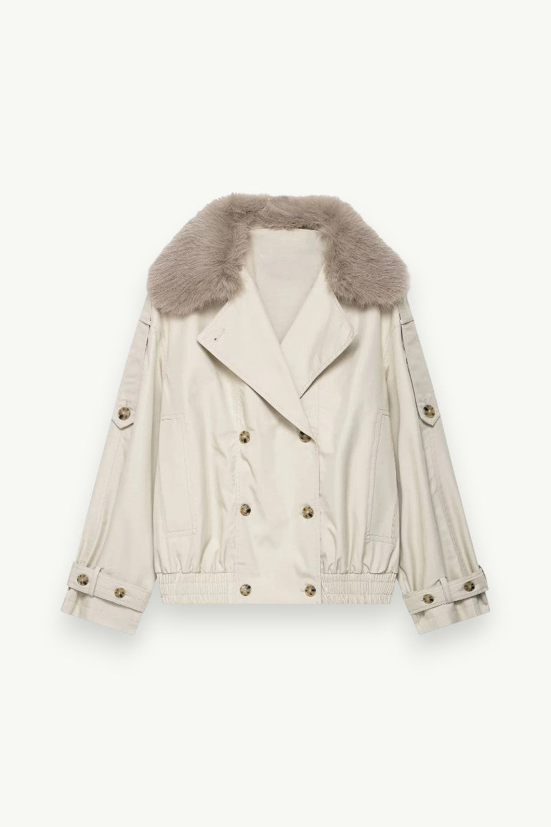 Double-Breasted Cropped Jacket