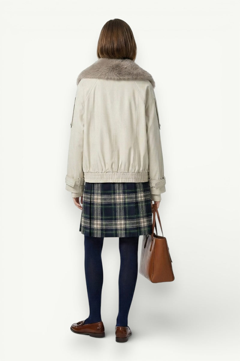 Double-Breasted Cropped Jacket