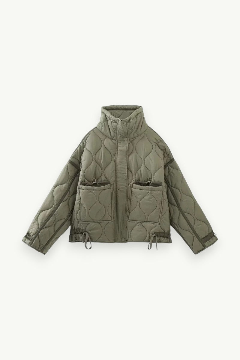 Vintage Stand-Collar Cotton Jacket