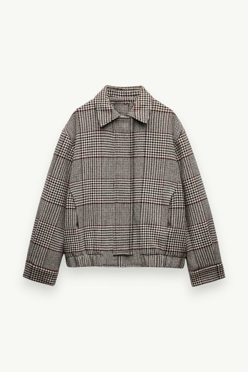 Checkered Collar Pilot Jacket