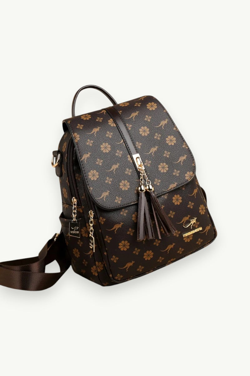 Luxury Tassel Detail Leather Backpack