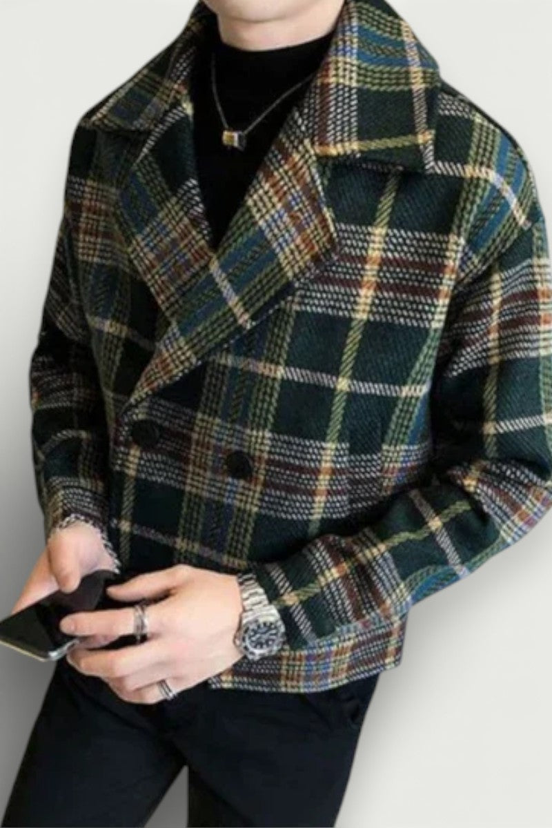 Y2K Plaid Short Windbreaker Jacket
