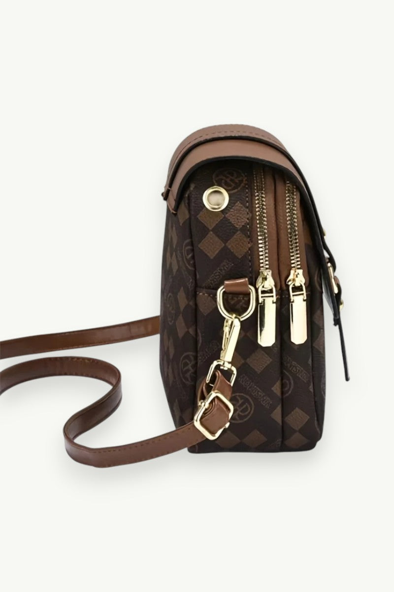 Retro Plaid Crossbody Phone Bag