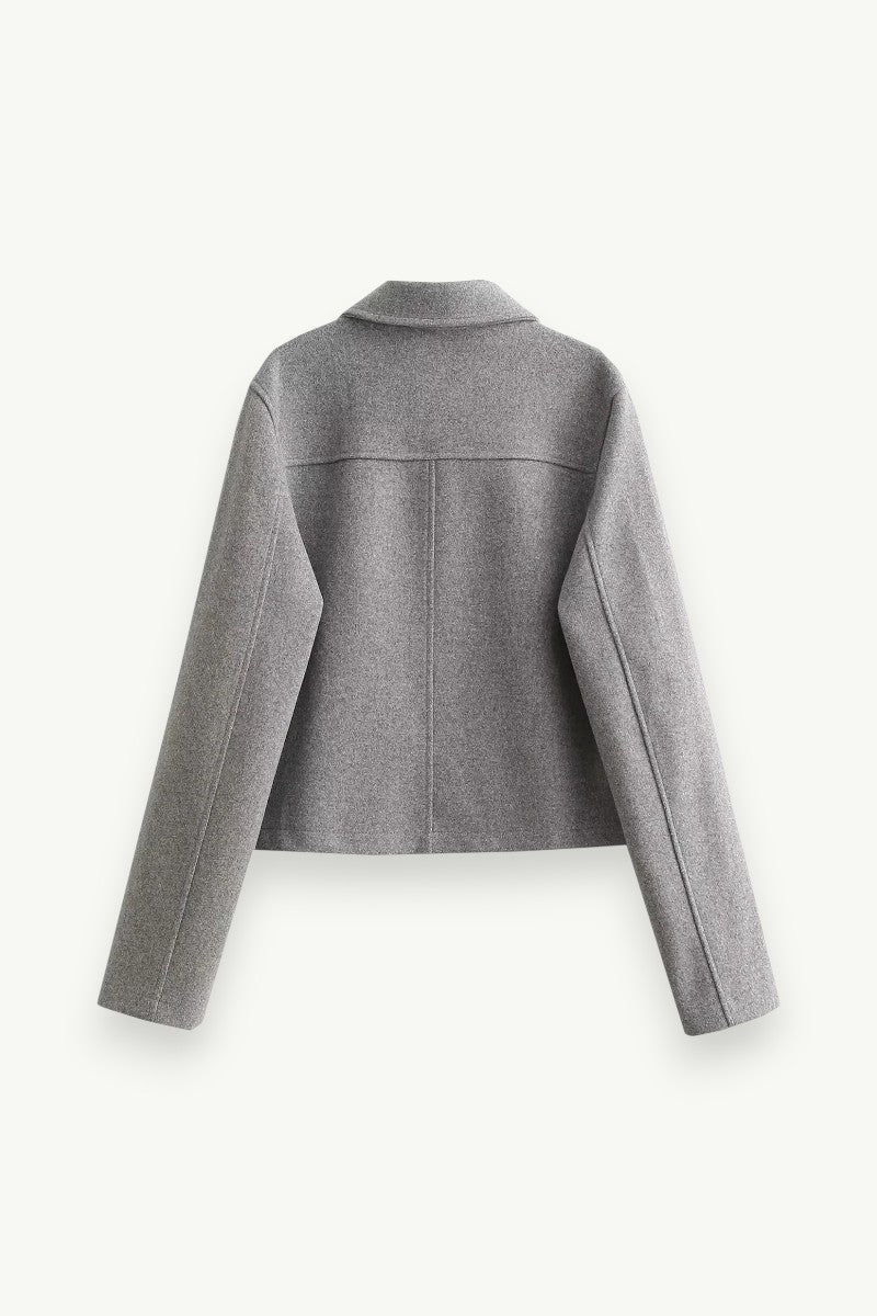 Cropped Aviator-Style Bomber Jacket