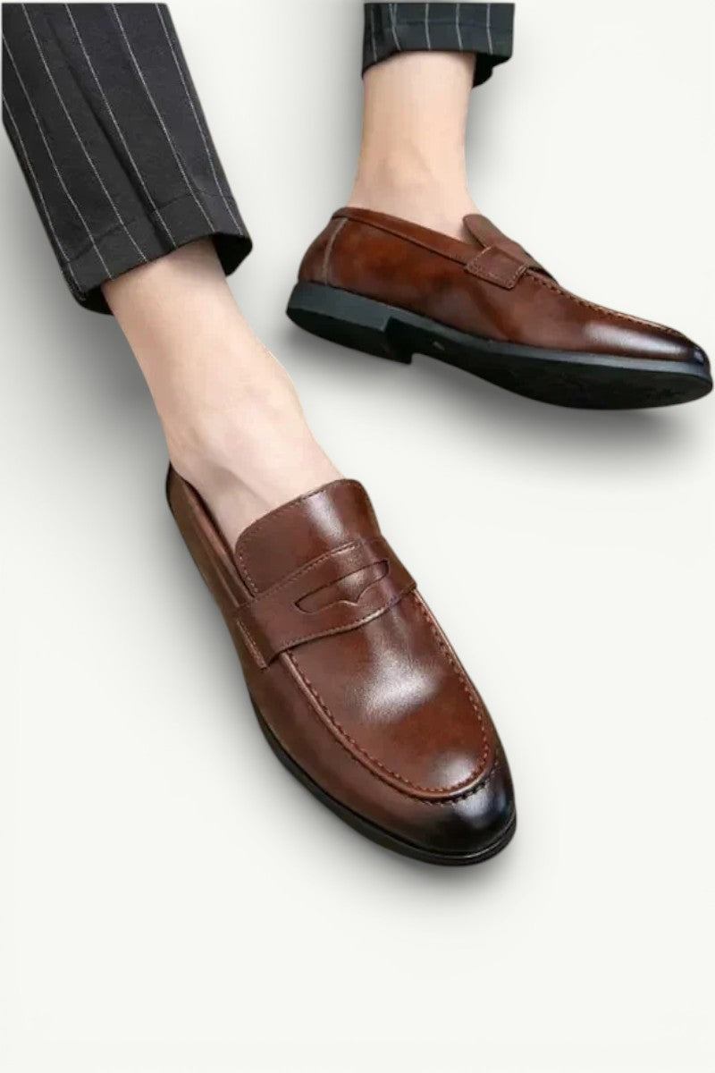Pointed-Toe Business Loafers