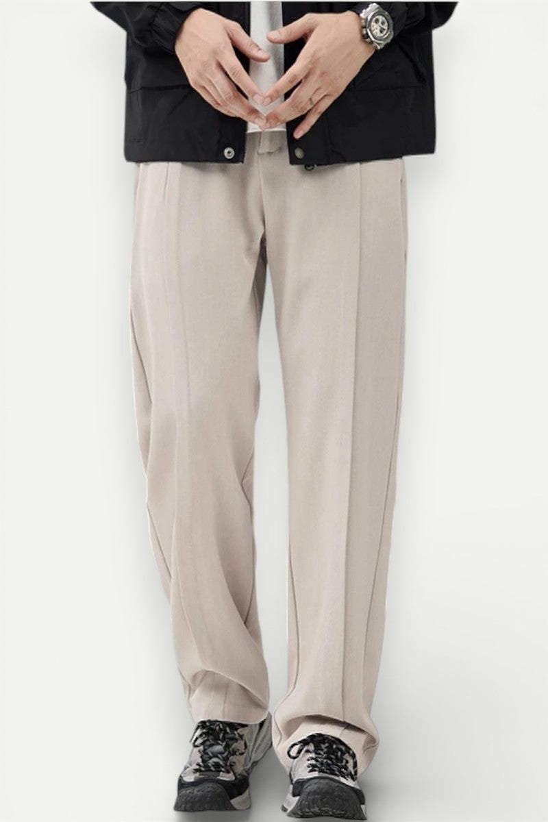 Straight-Leg Casual Trousers