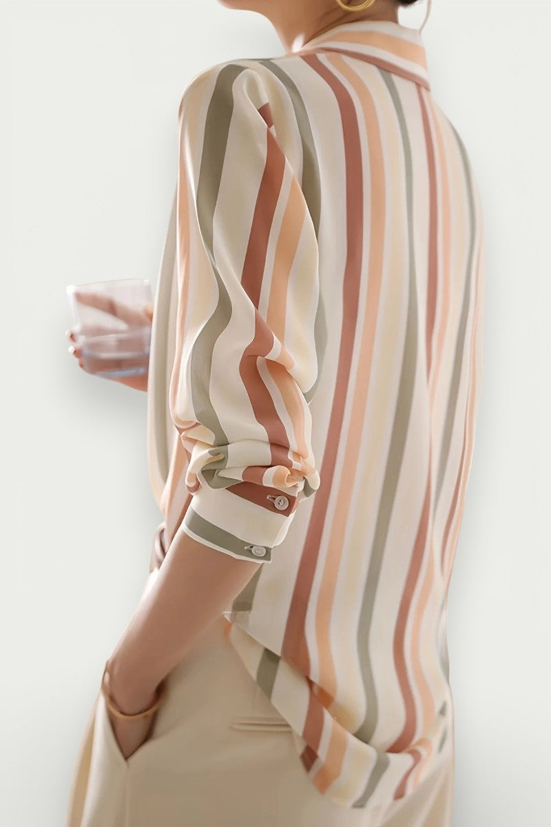 Striped Button-Down Work Shirt