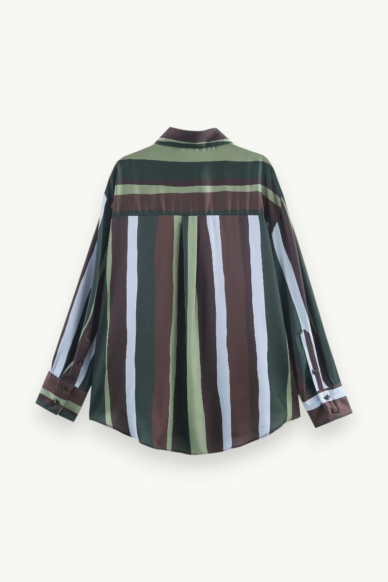 Chic Striped Long-Sleeve Shirt