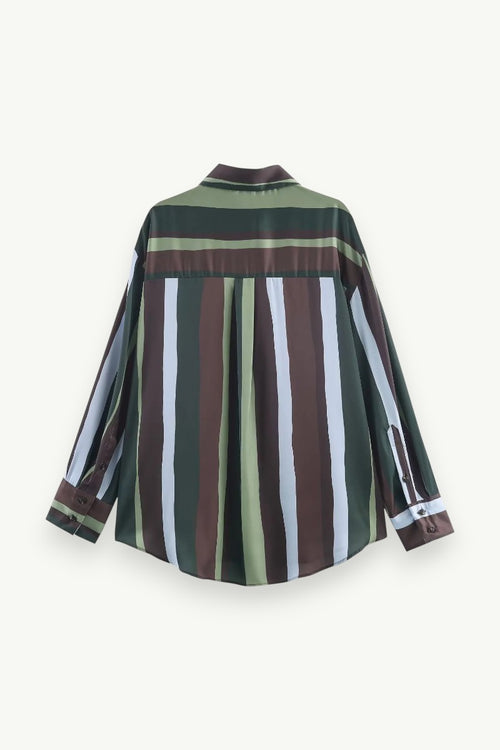 Chic Striped Long-Sleeve Shirt