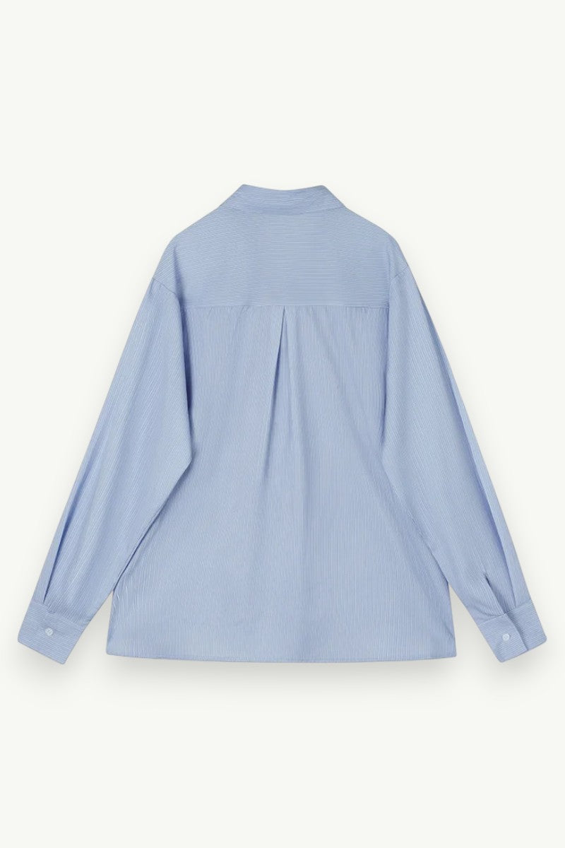 Relaxed Stripe Cut-Out Blouse