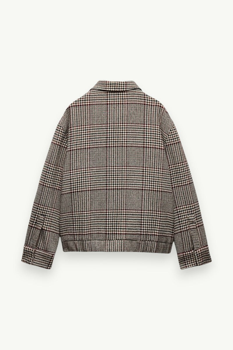 Checkered Collar Pilot Jacket