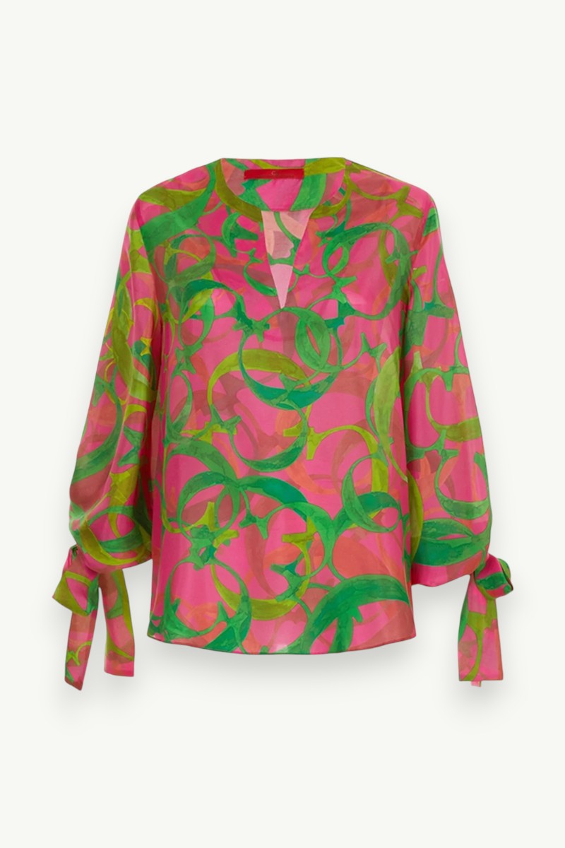 Vintage Loose V-Neck Casual Blouse