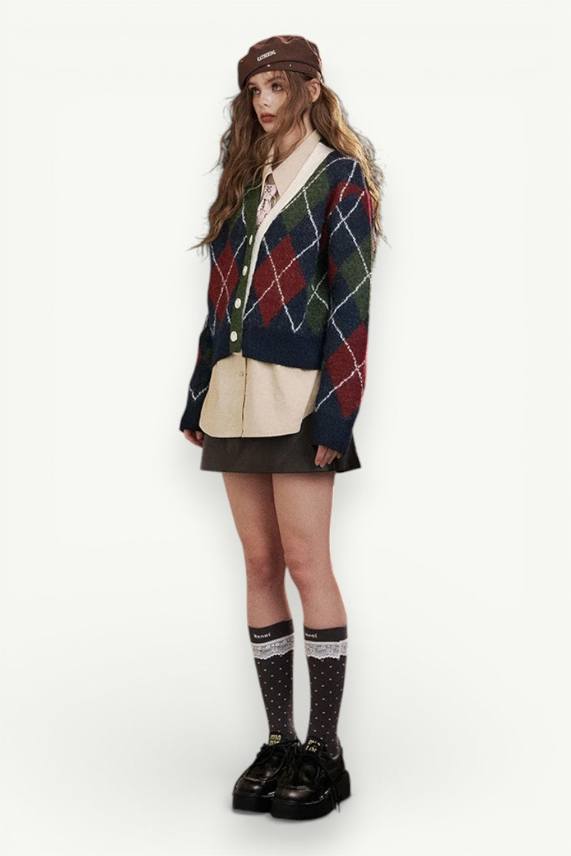 V-Neck Knit Pullover Sweater